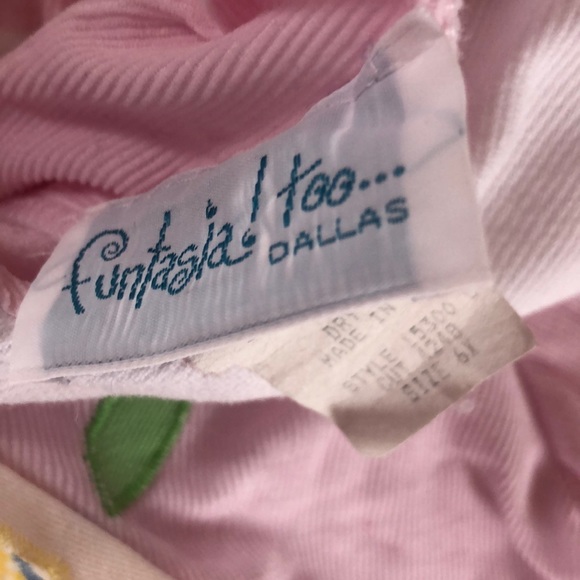 Outfit pink corduroy appliqués sz 6X - Picture 3 of 5